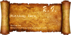 Ruttkay Imre névjegykártya